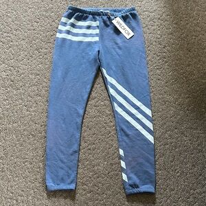 NWT Wildfox Blue Stripe Detail Sweatpants